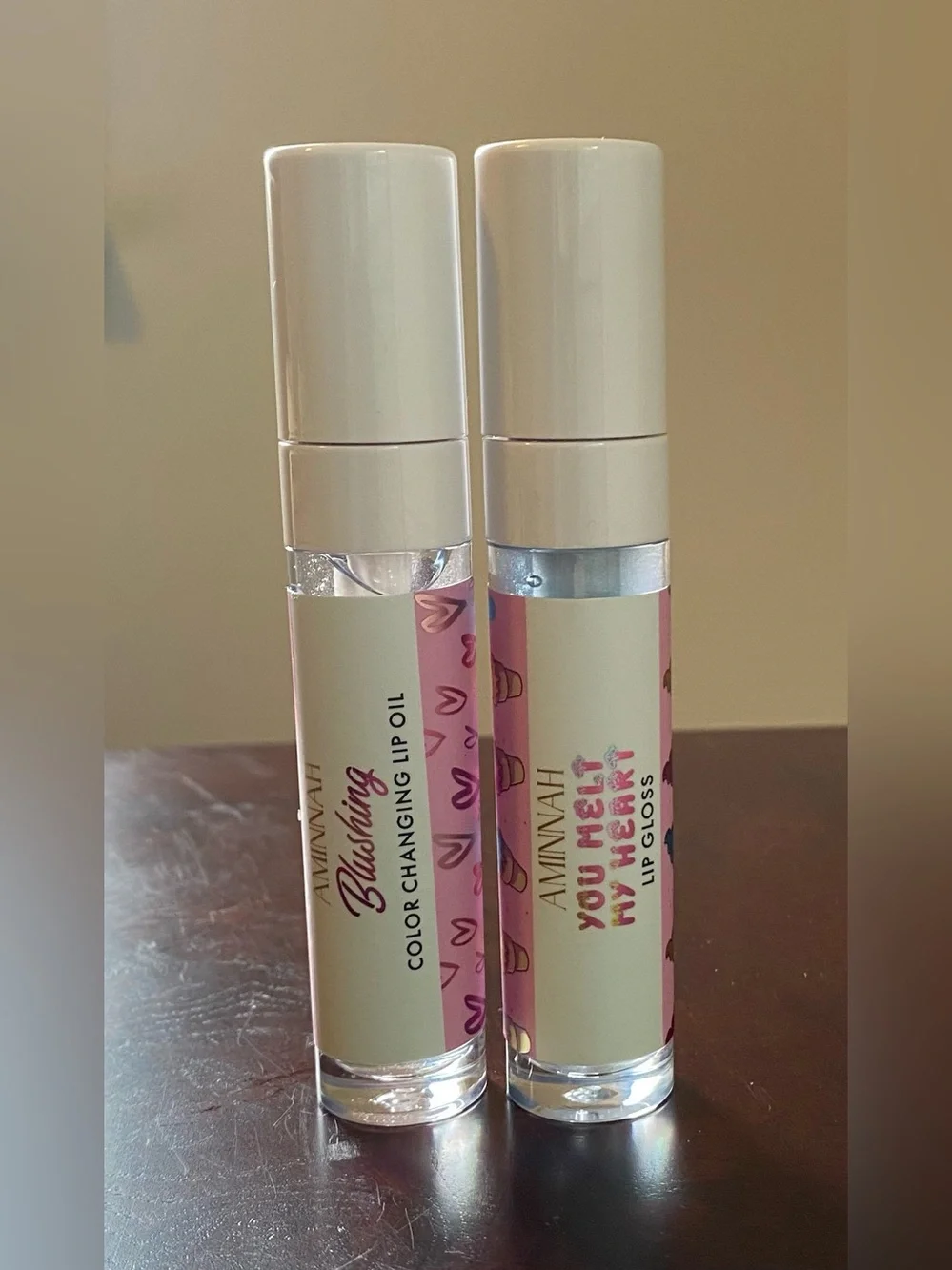 Aminnah Blushing Color-Changing Lip Oil & Aminnah You Melt My Heart Lip Gloss